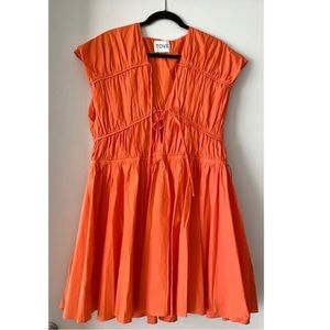 TOVE Ceres Poplin Mini Dress, US 10